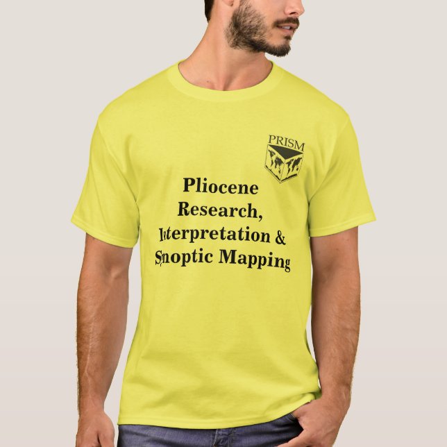 Camiseta prisma, investigación pliocena, interpretación y (Anverso)