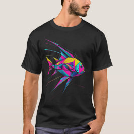 Camiseta Prismatic Fish Geometry – Colorful Aquatic Tee