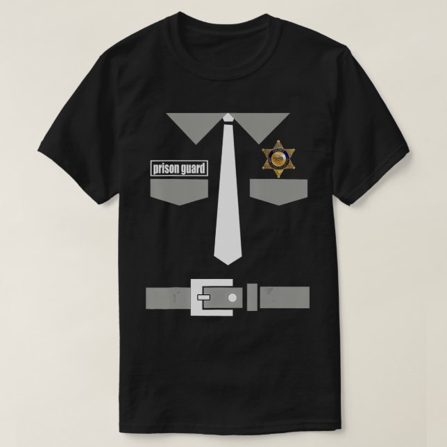 Camiseta Prison Guard Halloween Costume  Correctional Offic (Diseño del anverso)