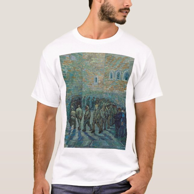 Camiseta Prisoners Exercising 1890 by Vincent van Gogh (Anverso)