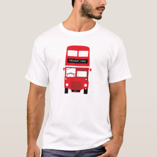 Camiseta privada personalizada autobús rojo del