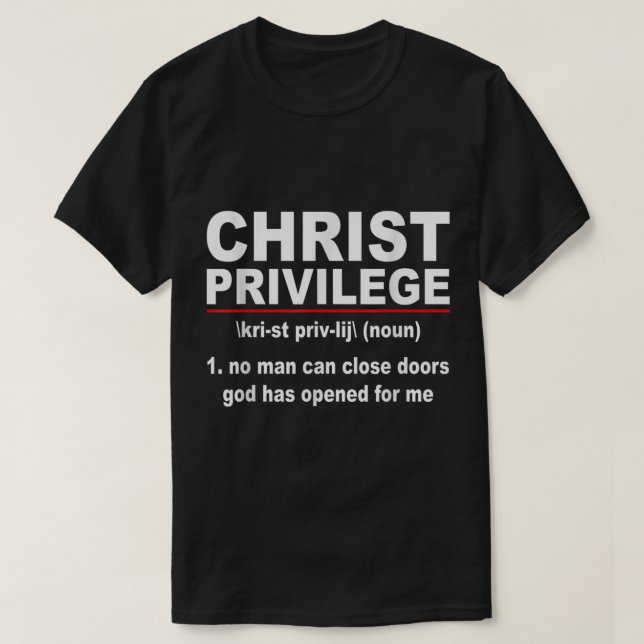 Camiseta Privilegio de Cristo (Diseño del anverso)