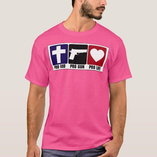 Camiseta Pro Arma Pro Dios Pro Vida (Anverso)