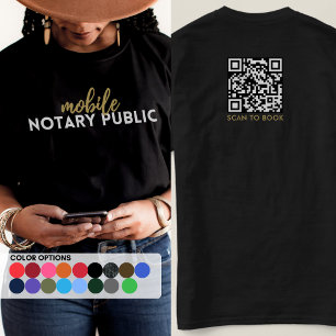 Camiseta Pro Black Gold Mobile Notation Public Marketing QR