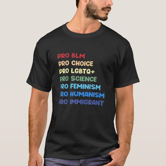 Camiseta Pro Blm Pro Choice Pro LGBTQ Apparte (Anverso)