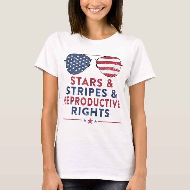 Camiseta Pro Choice 4 de julio - Stars Stripes Reproductiv (Anverso)