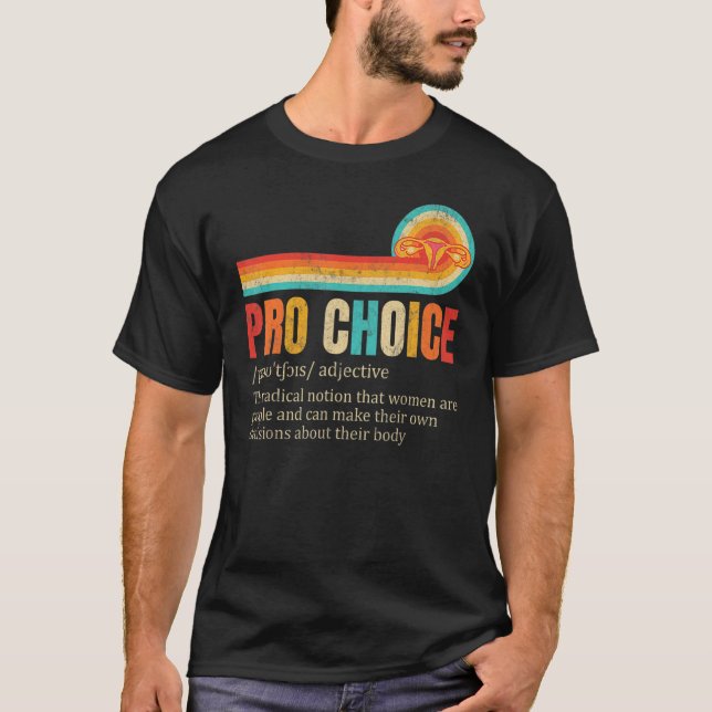 Camiseta Pro Choice Definición Derechos Feministas Mi Cuerp (Anverso)