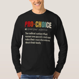 Camiseta Pro Choice Definición Feminista Derechos de la Muj