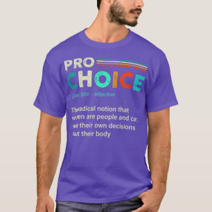 Camiseta Pro Choice Definición Feminista Derechos de la Muj