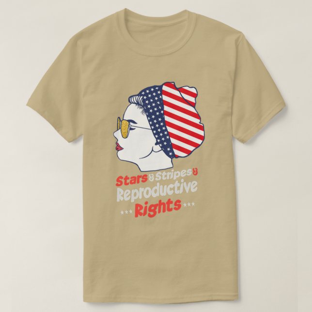 Camiseta Pro Choice el mes de julio Stars Stripes Reproduct (Diseño del anverso)