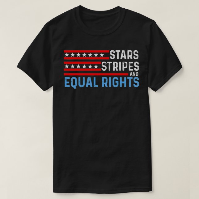 Camiseta Pro Choice Feminist 4th of July  Stars Stripes Equ (Diseño del anverso)