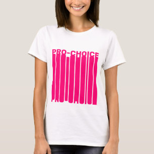 Camiseta Pro Choice fotografía tipográfica moderna rosa cal