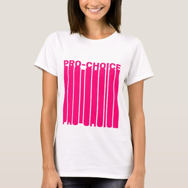 Camiseta Pro Choice fotografía tipográfica moderna rosa cal (Anverso)