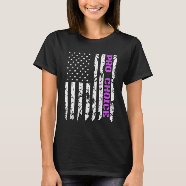 Camiseta Pro Choice, patriótico Purple American Pro Aborto (Anverso)