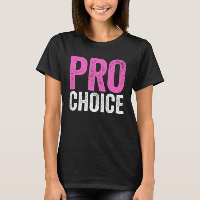 Camiseta Pro Choice Pro Roe Pink Mind Your Own Uterus (Anverso)