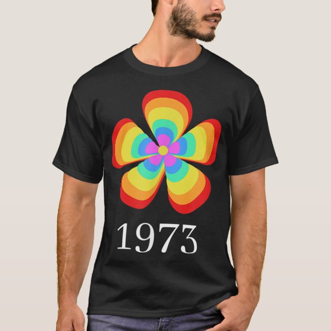 Camiseta Pro Choice Rainbow 1973 Colo de flores de derechos (Anverso)