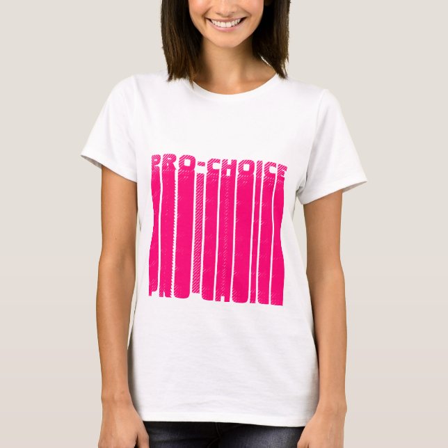 Camiseta Pro Choice tipografía gráfica rosa caliente modern (Anverso)