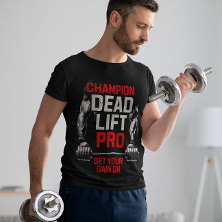 Camiseta Pro Deep Lift Lifter Barbell Tee Men TSHIRT