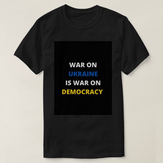 Camiseta Pro Democracia, Pro Ucrania (Diseño del anverso)