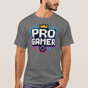 Camiseta PRO GAMER — Insignia de 8 bits de arte de píxeles