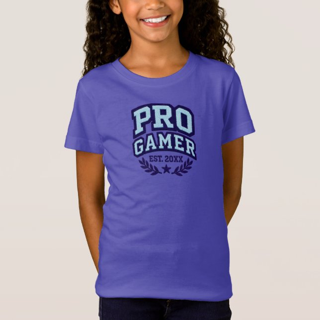 Camiseta PRO GAMER — Parche Varsity Chenille (Anverso)