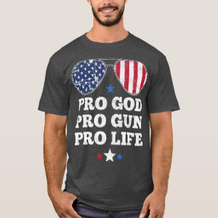 Camiseta Pro God Pro Gun Pro Life USA American Sunglasses P