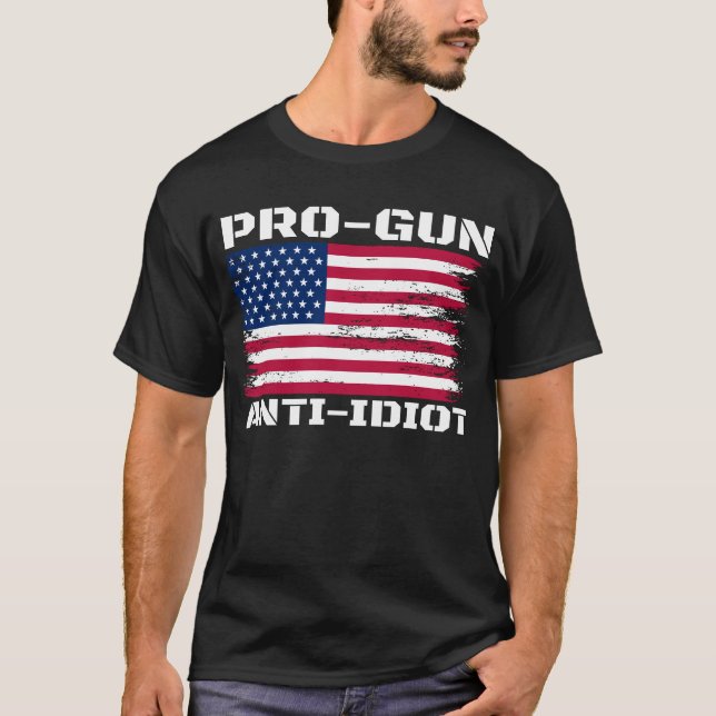 Camiseta Pro-Gun Anti-Idiot (Anverso)