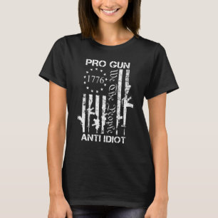 Camiseta Pro Gun Anti Idiota 2da enmienda Pro Gun Rights US