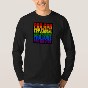 Camiseta Pro Gun Pro Planet Pro Science Pro Love Pro Elecci