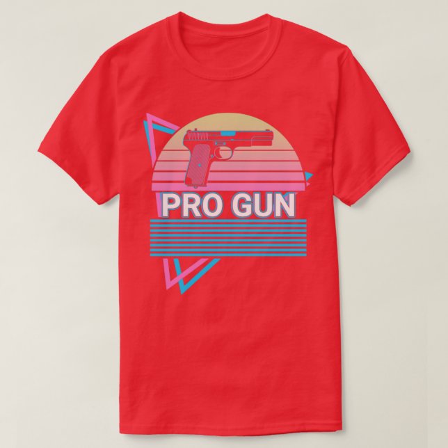 Camiseta Pro Gun Retro (Diseño del anverso)
