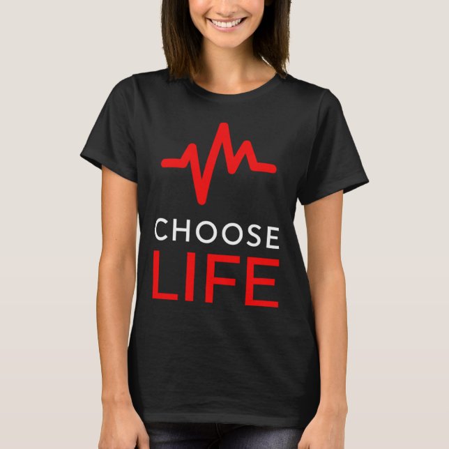 Camiseta Pro Life Elija Life Heartbeat Anti Aborto Textos (Anverso)