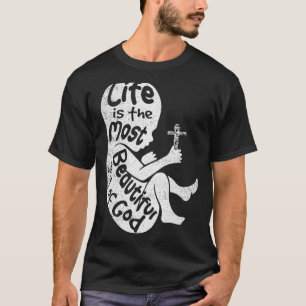 Camiseta Pro Life Hermoso regalo Cristiano Abolición del Ab