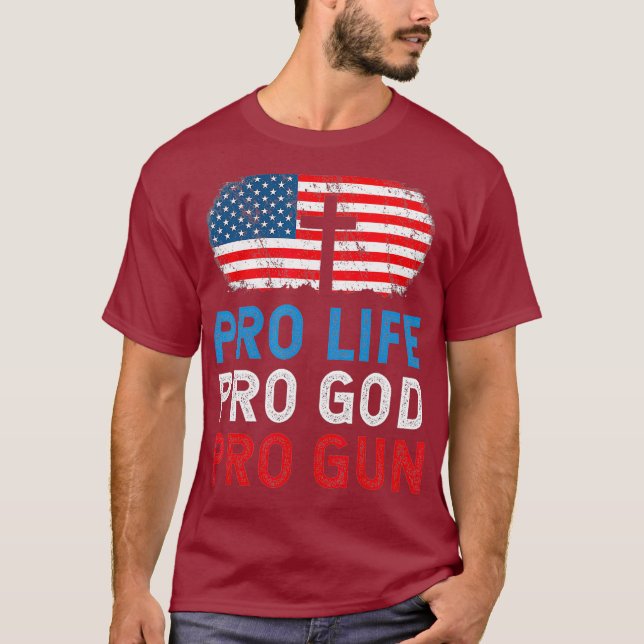 CAMISETA PRO LIFE PRO DIOS PRO GUN PRO TRUMP 2020 MAGA (Anverso)