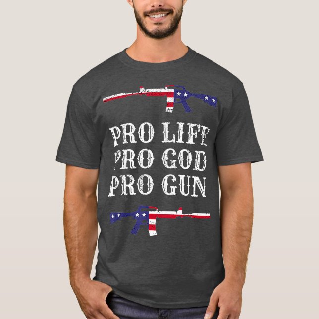 Camiseta Pro Life Pro Dios Pro Gun Regulador Anti Hombres E (Anverso)