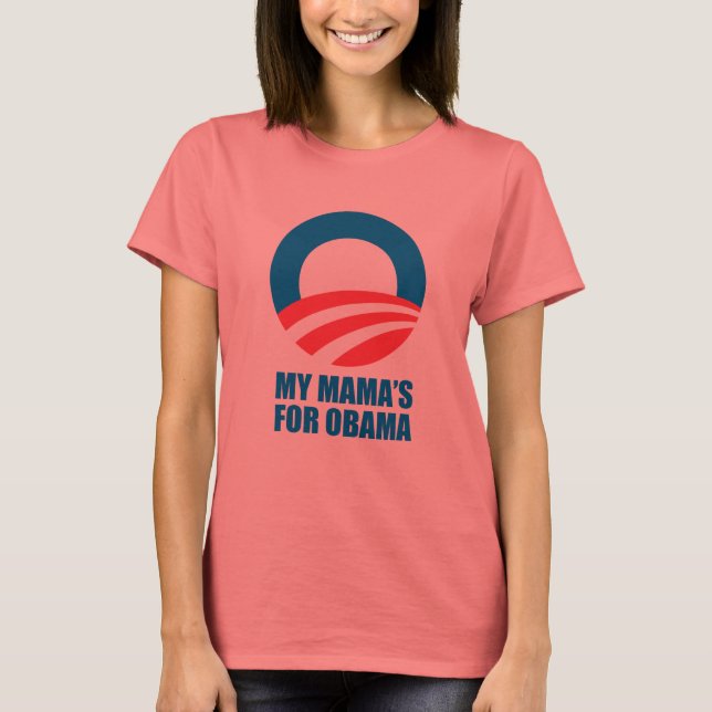 Camiseta Pro-Obama - MI MAMA ES PARA OBAMA (Anverso)