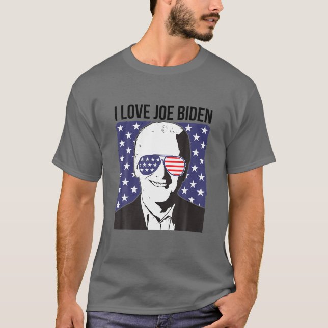 Camiseta Pro President Joe Biden Usa Bandera Gafas De Sol M (Anverso)