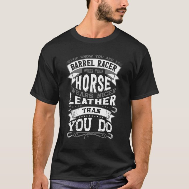 Camiseta Pro Rodeo Sabes Que Eres Un Racer De Barriles Cuan (Anverso)