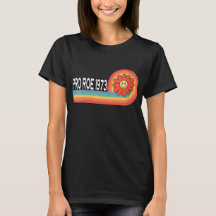 Camiseta Pro Roe 1973 - Flor Rainbow Feminism Women's Rig