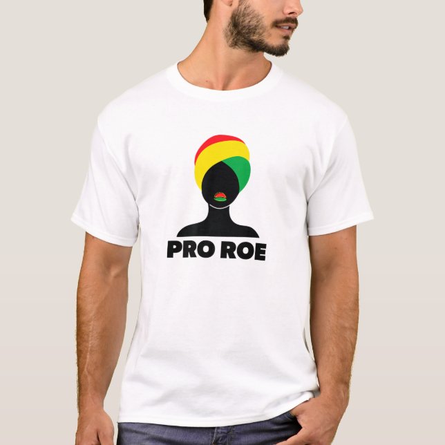 Camiseta Pro Roe Afro Messy Bun Derechos Africano Americano (Anverso)