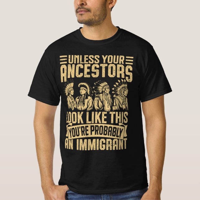 Camiseta Probablemente eres un inmigrante (Anverso)