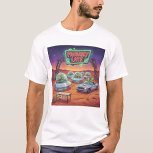 Camiseta Probablemente Tarde – Divertido Coche OVNI Alien E