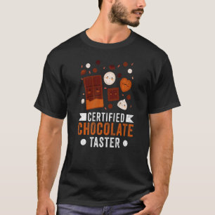 Camiseta Probador de Chocolate Certificado Comida Gráfico