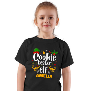 Camiseta Probador De Galletas Tipografía Elfo Familia Combi