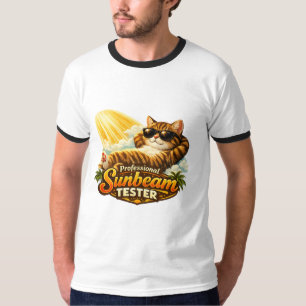 Camiseta Probador de Rayos de Sol Profesional Retro Gato Di