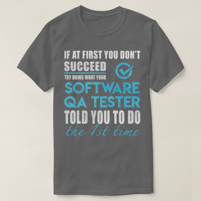 Camiseta probador de software qa (Diseño del anverso)