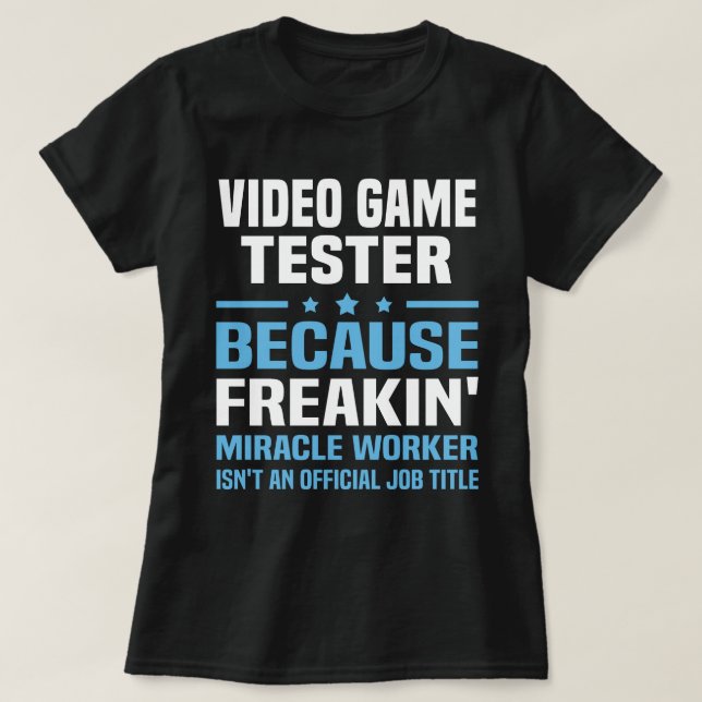 Camiseta Probador de videojuegos (Diseño del anverso)