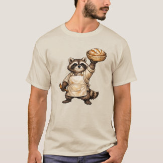 Camiseta Probamos al amanecer Sourdough , Funny Raccoon Mem