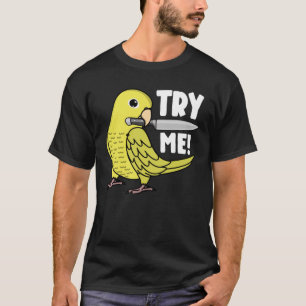 Camiseta Probar mi loro con el cuchillo I amarillo parroteo