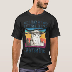 Camiseta Probé Mi Paciencia Soy Gato Negativo Vintage