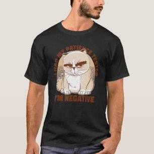 Camiseta Probé Mi Paciencia Soy Negativo Gato Retro